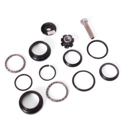 Рулевой набор Kenli KL-B219, BMX, безрезьбовая, полуинтегрированная, 1-1/8"x28.6x34x30 мм, с якорем, черный