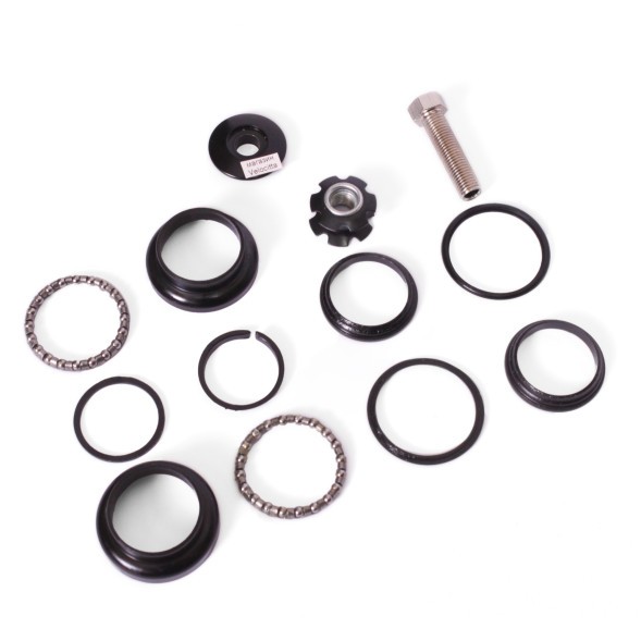 Рулевой набор Kenli KL-B219, BMX, безрезьбовая, полуинтегрированная, 1-1/8&amp;quot;x28.6x34x30 мм, с якорем, черный