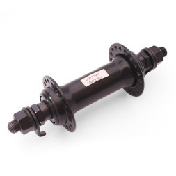 Веловтулка передняя 16 F black, стальная, ось 3/8"х100x140 мм, под V-брейк, с гайками, 36 отверстий, б/уп.