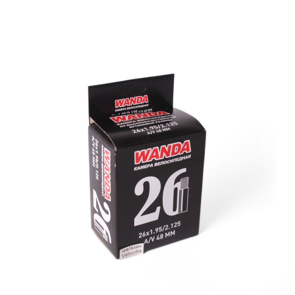 Велосипедная камера Wanda 26&amp;quot;x1.95-2.125, AV -48 мм, бутиловая резина