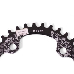 Звезда передняя велосипедная Velo Narrow Wide PCD-104, 36 зуба, для системы, алюминий