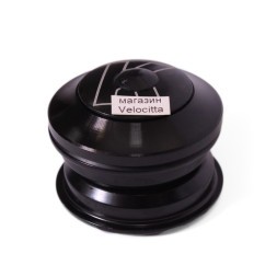 Рулевая колонка Kenli KL-B310, полуинтегрированная, безрезьбовая, 1-1/8" EC 44/30, промподшипники 41x30.15x6.5 мм x 45° - 2 шт., высота 15 мм, с якорем