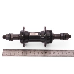 Втулка велосипедная A201RB black, задняя, ось 3/8"х135x175 мм, ALU, под V-брейк, под трещотку, на гайках, 36 отверстий, с промподшипниками, черная, б/уп.