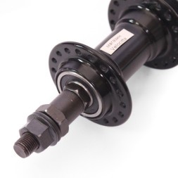 Втулка велосипедная A201RB black, задняя, ось 3/8"х135x175 мм, ALU, под V-брейк, под трещотку, на гайках, 36 отверстий, с промподшипниками, черная, б/уп.