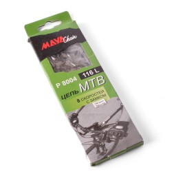 Цепь для велосипеда Maya Р8004, 1/2"x3/32", 116L, 8 скоростей, с замком