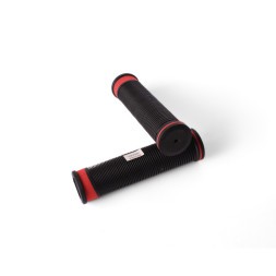 Грипсы велосипедные, 2-х компонентные, 130 мм, резиновые, красный