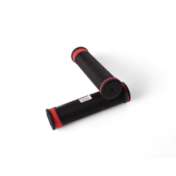 Грипсы велосипедные, 2-х компонентные, 130 мм, резиновые, красный