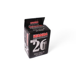 Камера велосипедная Wanda 26" x2.35, автониппель (AV) -48 мм, черный