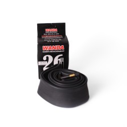 Камера велосипедная Wanda 26" x2.35, автониппель (AV) -48 мм, черный