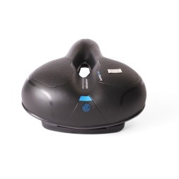 Седло велосипедное с отверстием, 200x250 мм, закрытые пружины, с замком, черный