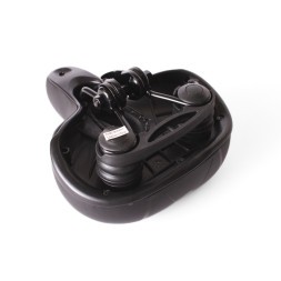 Седло велосипедное с отверстием, 200x250 мм, закрытые пружины, с замком, черный