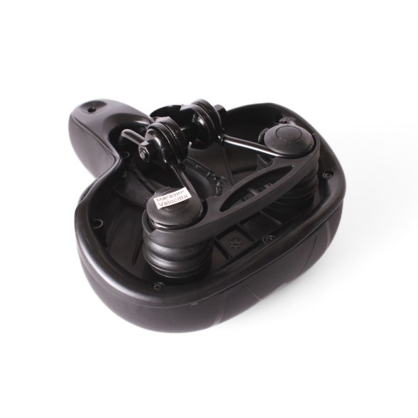 Седло велосипедное с отверстием, 200x250 мм, закрытые пружины, с замком, черный