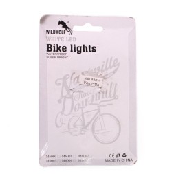 Фара велосипедная WildWolf, передняя, 1 Super LED, AAAx3, черный, инд. упаковка