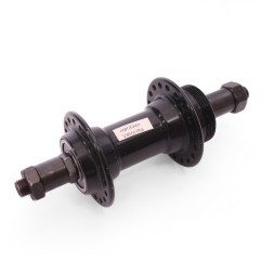 Втулка задняя A201RBQ, ось 3/8"х135x145 мм, алюминиевая, под V-brake, под трещотку, с эксцентриком, 36 отверстий, промподшипники, черная