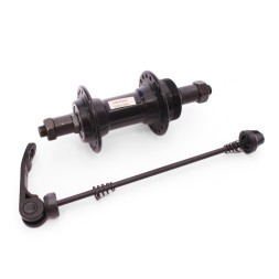 Втулка задняя A201RBQ, ось 3/8"х135x145 мм, алюминиевая, под V-brake, под трещотку, с эксцентриком, 36 отверстий, промподшипники, черная