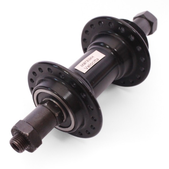 Втулка задняя A201RBQ, ось 3/8&amp;quot;х135x145 мм, алюминиевая, под V-brake, под трещотку, с эксцентриком, 36 отверстий, промподшипники, черная