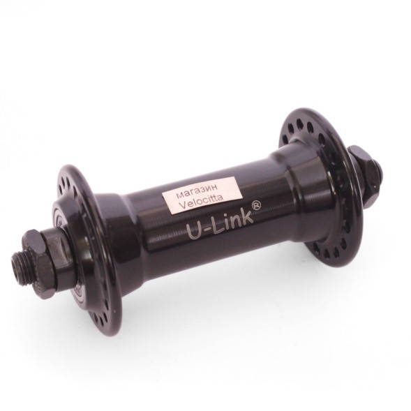 Втулка передняя GB 13F (A221F) black, ось 3/8&amp;quot;х100x108 мм, ALU, на эксцентрике, 36 отверстий, с промподшипником, торг. уп.