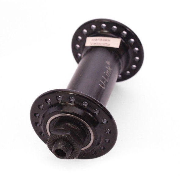 Втулка передняя GB 13F (A221F) black, ось 3/8&amp;quot;х100x108 мм, ALU, на эксцентрике, 36 отверстий, с промподшипником, торг. уп.