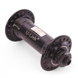 Втулка передняя GB 13F (A221F) black, ось 3/8"х100x108 мм, ALU, на эксцентрике, 36 отверстий, с промподшипником, торг. уп.