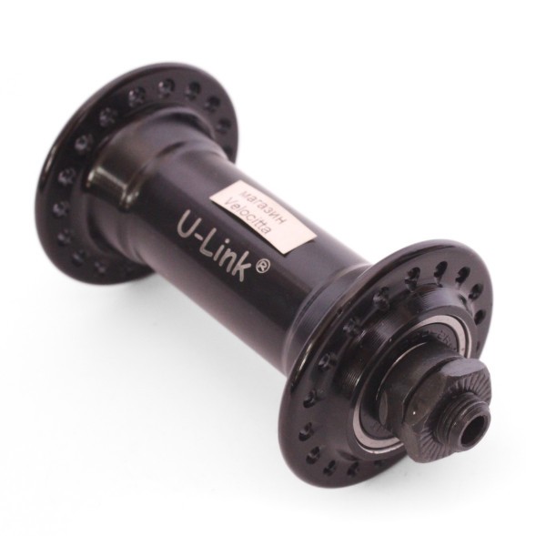 Втулка передняя GB 13F (A221F) black, ось 3/8&amp;quot;х100x108 мм, ALU, на эксцентрике, 36 отверстий, с промподшипником, торг. уп.