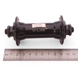 Втулка передняя GB 13F (A221F) black, ось 3/8"х100x108 мм, ALU, на эксцентрике, 36 отверстий, с промподшипником, торг. уп.