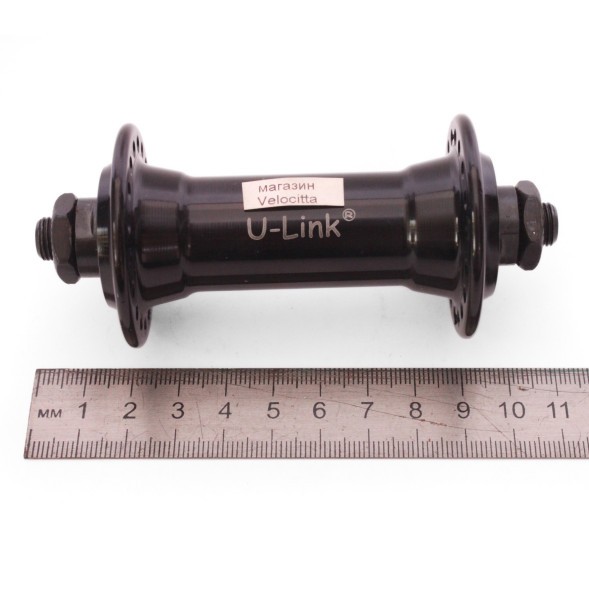 Втулка передняя GB 13F (A221F) black, ось 3/8&amp;quot;х100x108 мм, ALU, на эксцентрике, 36 отверстий, с промподшипником, торг. уп.