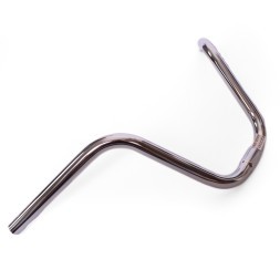 Руль для дорожных велосипедов JB-6859 (580/190мм), стальной, посадка 25.4 мм, подъём 190 мм, длина 580 мм, хром