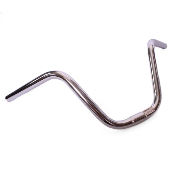 Руль для дорожных велосипедов JB-6859 (580/190мм), стальной, посадка 25.4 мм, подъём 190 мм, длина 580 мм, хром
