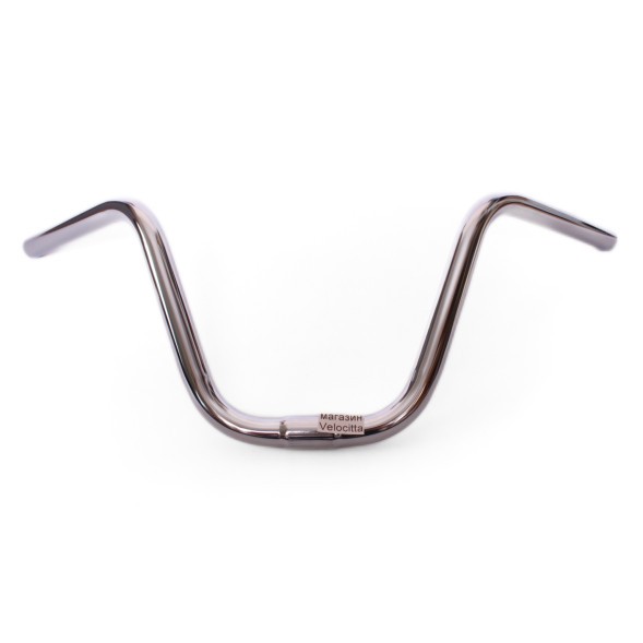 Руль для дорожных велосипедов JB-6859 (580/190мм), стальной, посадка 25.4 мм, подъём 190 мм, длина 580 мм, хром
