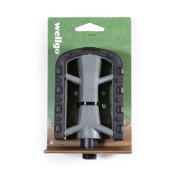 Педали пластиковые Wellgo LU-884DU, Urban, 110x77x27 мм, с антискользящими накладками, резьба 9/16&amp;quot;, полимерные подшипники, серо-черные