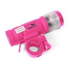 Фара велосипедная WildWolf, передняя, 1 Super LED, AAAx3, розовый, блистер