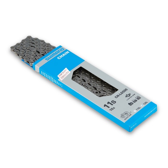 Цепь для велосипеда Shimano CN-LG500 Linkglide, 10/11 ск., 126 зв., с замком