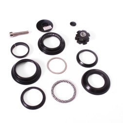 Рулевая колонка Kenli KL-B430, безрезьбовая, полуинтегрированная, 1-1/8"x28.6x44x30 мм, с якорем, черный