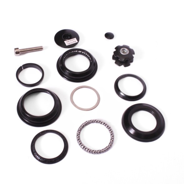 Рулевая колонка Kenli KL-B430, безрезьбовая, полуинтегрированная, 1-1/8&amp;quot;x28.6x44x30 мм, с якорем, черный