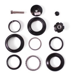 Рулевая колонка Kenli KL-B430, безрезьбовая, полуинтегрированная, 1-1/8"x28.6x44x30 мм, с якорем, черный