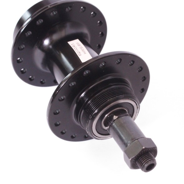 Веловтулка задняя A208RBQ, ось 3/8&amp;quot;х135x145 мм, под диск 6 болтов, под трещотку, на эксцентрике, 36H, алюминиевая, промподшипники, черный