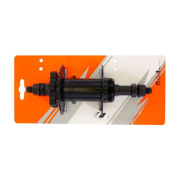 Веловтулка A281RBQ, задняя, ось 3/8&amp;quot;х135x145 мм, под V-брейк, под кассету 8/10 speed, с эксцентриком, 36H, промподшипники, алюминиевая, Black