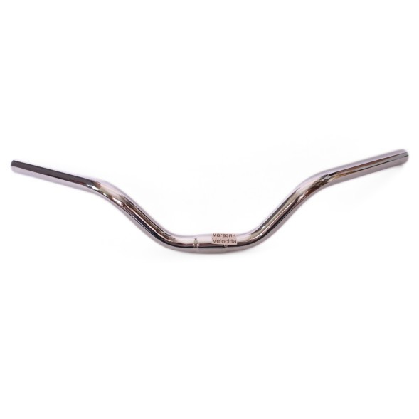 Руль для дорожных велосипедов JB-6815, стальной, посадка 25.4 мм, подъём 80 мм, L-580 мм, хром