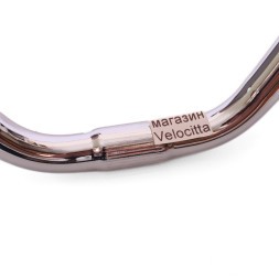 Руль для дорожных велосипедов JB-6815, стальной, посадка 25.4 мм, подъём 80 мм, L-580 мм, хром