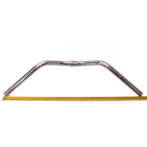 Руль для дорожных велосипедов JB-6815, стальной, посадка 25.4 мм, подъём 80 мм, L-580 мм, хром