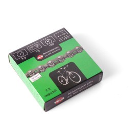 Велосипедная цепь Velo 1/2"x3/32", 7-8 скоростей, 116 звеньев, с замком