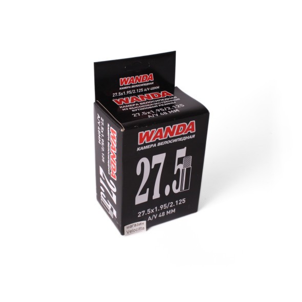 Велокамера Wanda 27.5&amp;quot;x1.95-2.125, AV -48 мм, в торговой упаковке