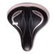 Седло велосипедное Saddle, 235x250 мм, пружинное, с замком, черно-белое
