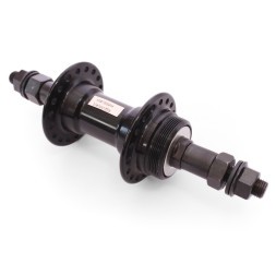 Втулка задняя A201R black, ось 3/8"х135x175 мм, алюминиевая, под V-брейк, под трещотку, на гайках, 36H, черная, торг. уп.