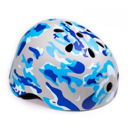 Велошлем Trix HL-TX-D002-S-SK, подростковый, котелок, 11 отверстий, размер: S (52-54 см), Hard Shell, голубой