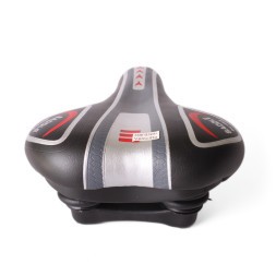 Седло велосипедное Saddle, 185x245 мм, с замком, закрытые пружины, черно-серый