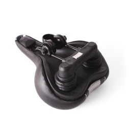 Седло велосипедное Saddle, 185x245 мм, с замком, закрытые пружины, черно-серый