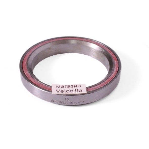 Рулевая колонка Neco H373, 1-1/8&amp;quot;-1.5&amp;quot;, интегрированная, адаптер конусный стакан - прямой шток (конус нижний) 30 мм, 2 промподшипника, компрессионное кольцо AL, верхняя крышка h=15 мм с пыльником, 2 проставочных кольца, с якорем