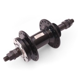 Велосипедная втулка A208R black, задняя, ось 3/8"х135x175 мм, алюминиевая, под диск 6 болтов, под трещотку, на гайках, 36 отверстий, инд.упак.