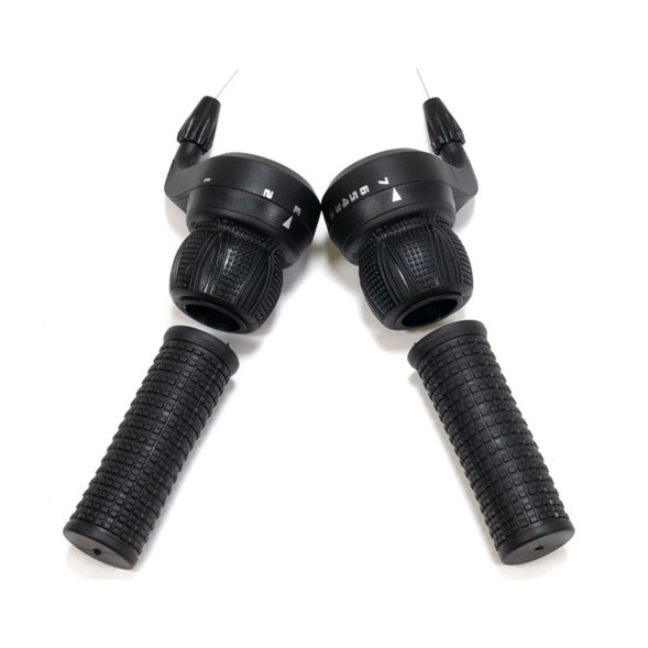 Шифтеры велосипедные CSTAR T70-3х7-BK, ревошифт, левый/правый (3x7) ск., тросы, оплетка, грипсы 90 мм, б/уп.